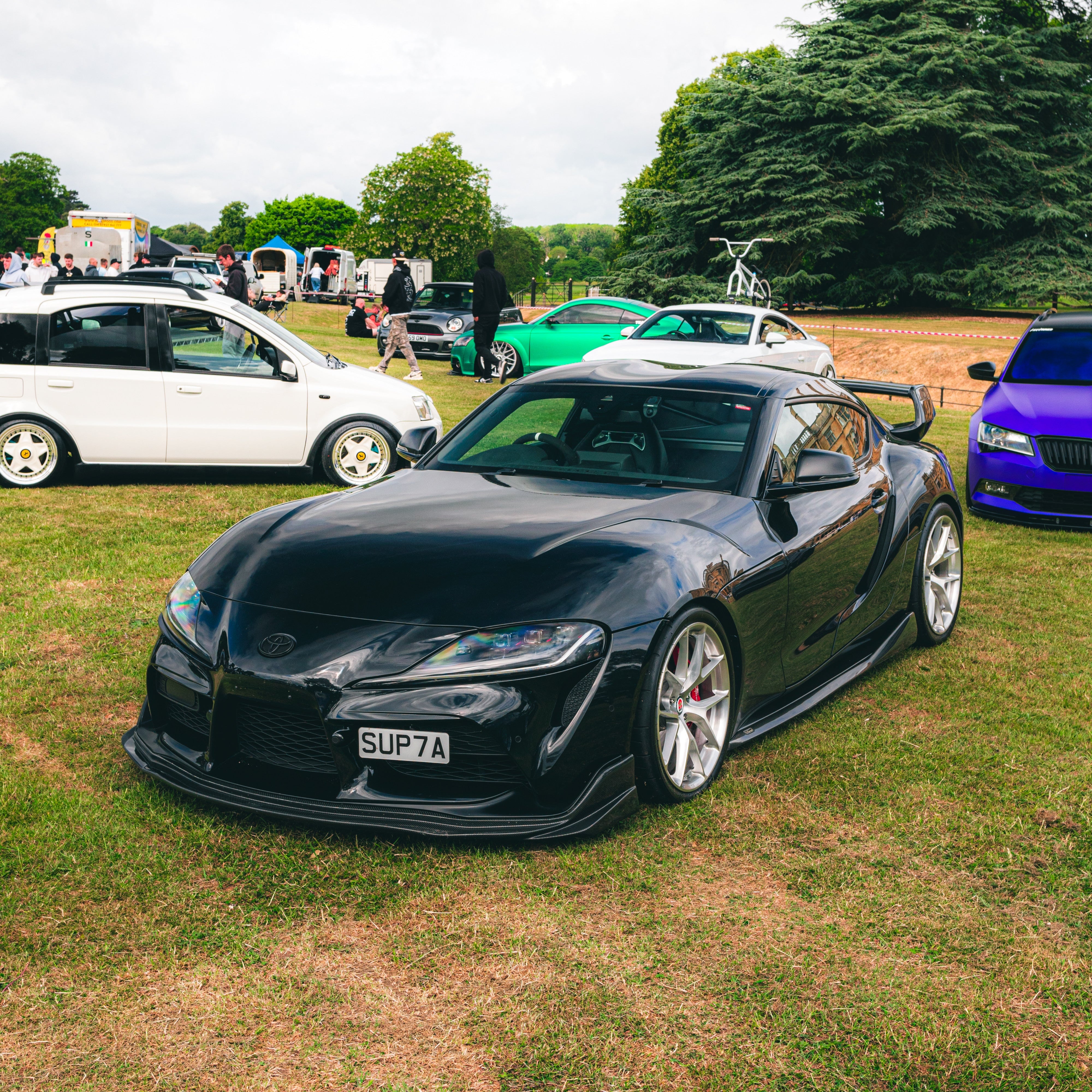 TOYOTA GR SUPRA A90 CARBON FIBRE VARIS STYLE FRONT SPLITTER (2019+)