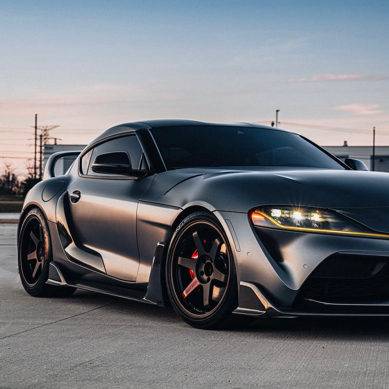 TOYOTA GR SUPRA A90 CARBON FIBRE SIDE SKIRTS AND FENDERS (2019+)