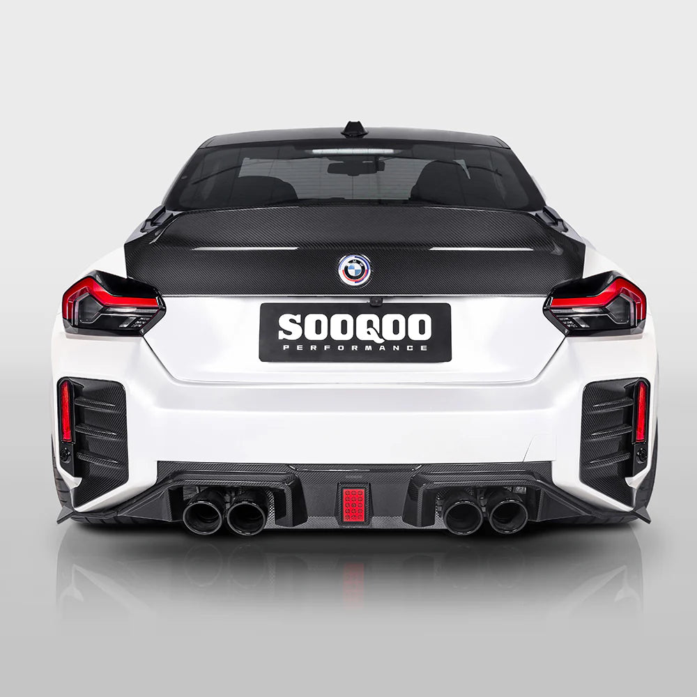 SOOQOO BMW M2 G87 PREPREG CARBON FIBRE REAR DIFFUSER WITH BRAKE LIGHT