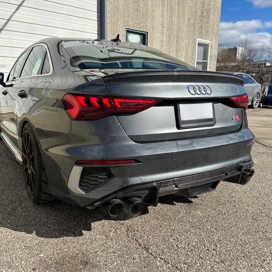 AUDI A3 (S - LINE)/S3 8Y SALOON CARBON FIBER REAR DIFFUSER (2020+) - AutoTailor