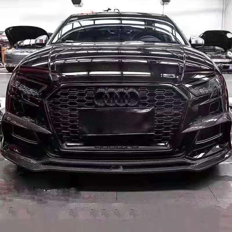 AUDI A4 (S - LINE)/S4 B9 CARBON FIBER FRONT BUMPER FOGLIGHT TRIM COVERS (2017 - 2019) - AutoTailor