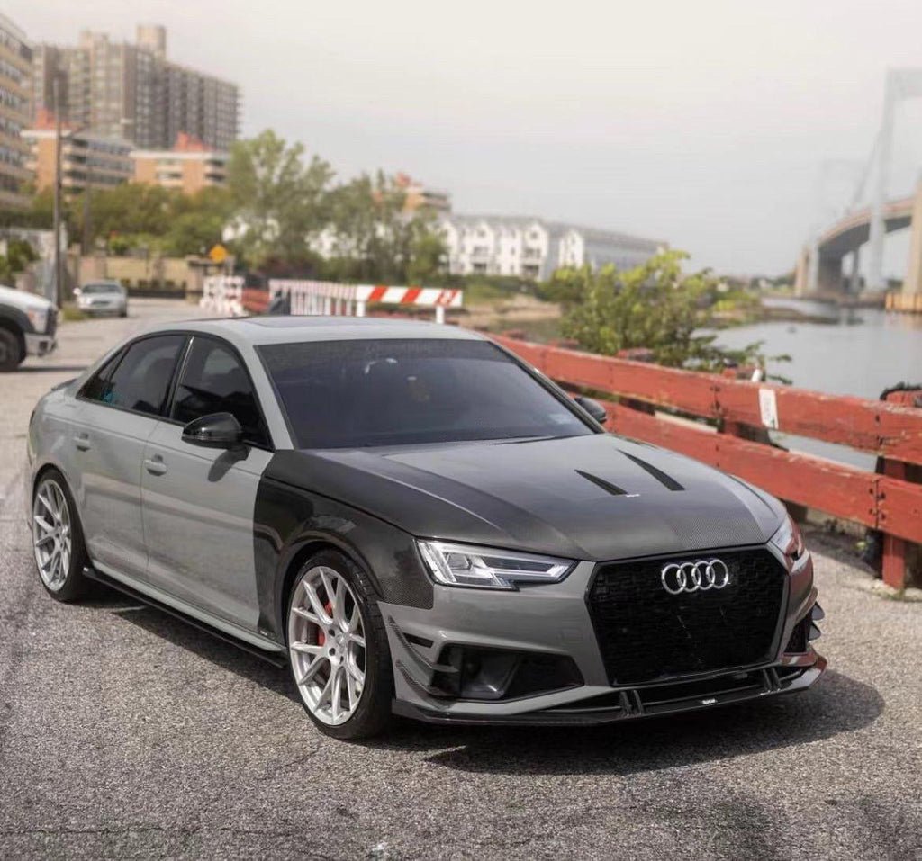 AUDI A4 (S - LINE)/S4 B9 PRE - PREG CARBON FIBER FRONT CANARDS (2019 - 2022) - AutoTailor
