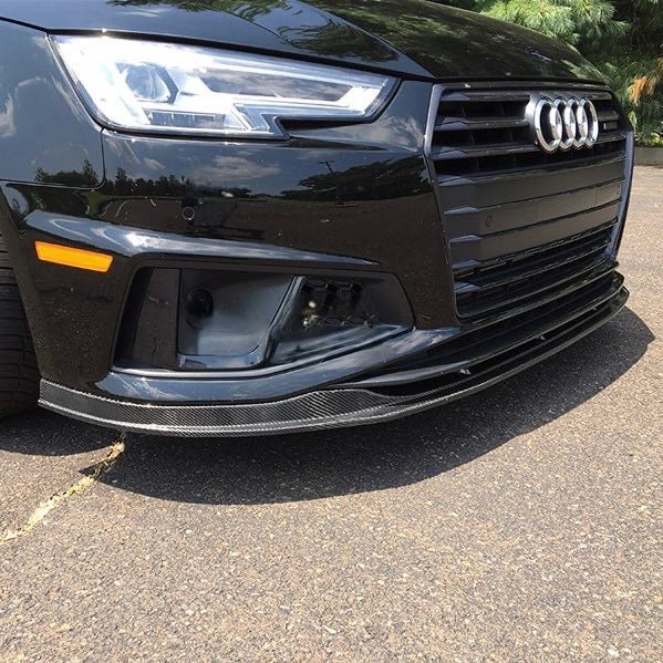 AUDI A4 (S - LINE)/S4 B9 SALOON CARBON FIBER FRONT SPLITTER (2017 - 2019) - AutoTailor