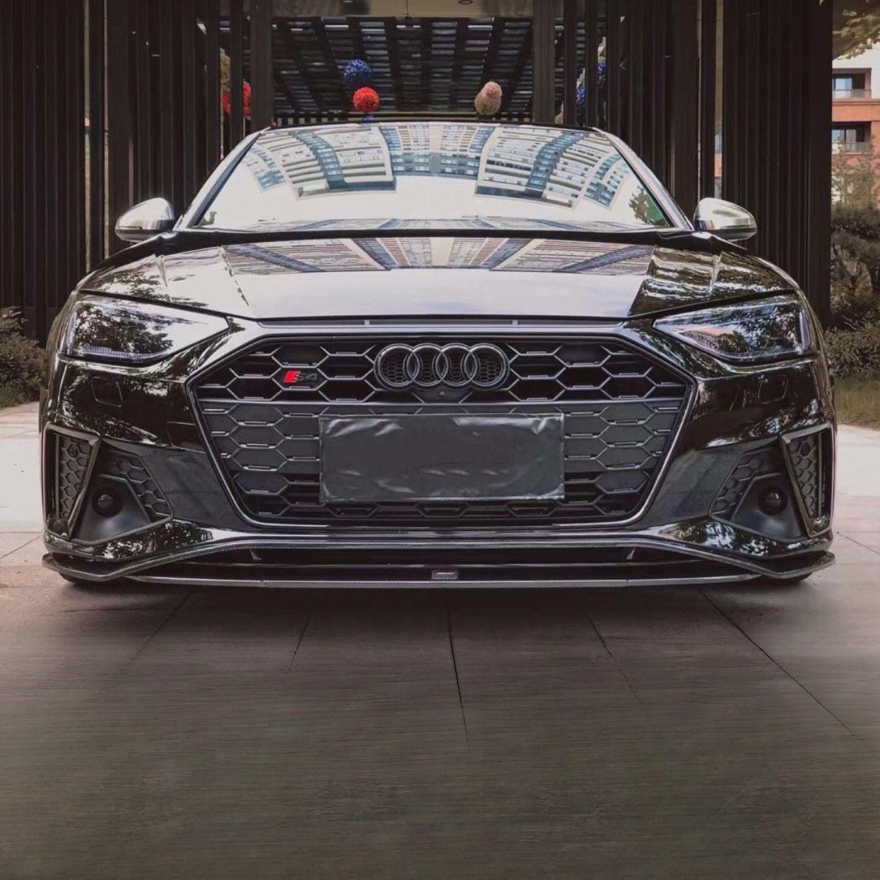 AUDI A4 (S - LINE)/S4 B9.5 SEDAN CARBON FIBER FRONT SPLITTER (2020+) - AutoTailor