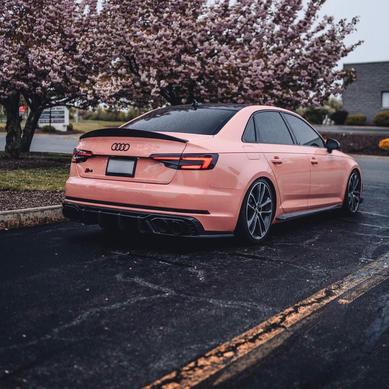 AUDI A4 (S - LINE)/S4 B9/B9.5 SALOON CARBON FIBER REAR SPOILER LIP (2017+) - AutoTailor
