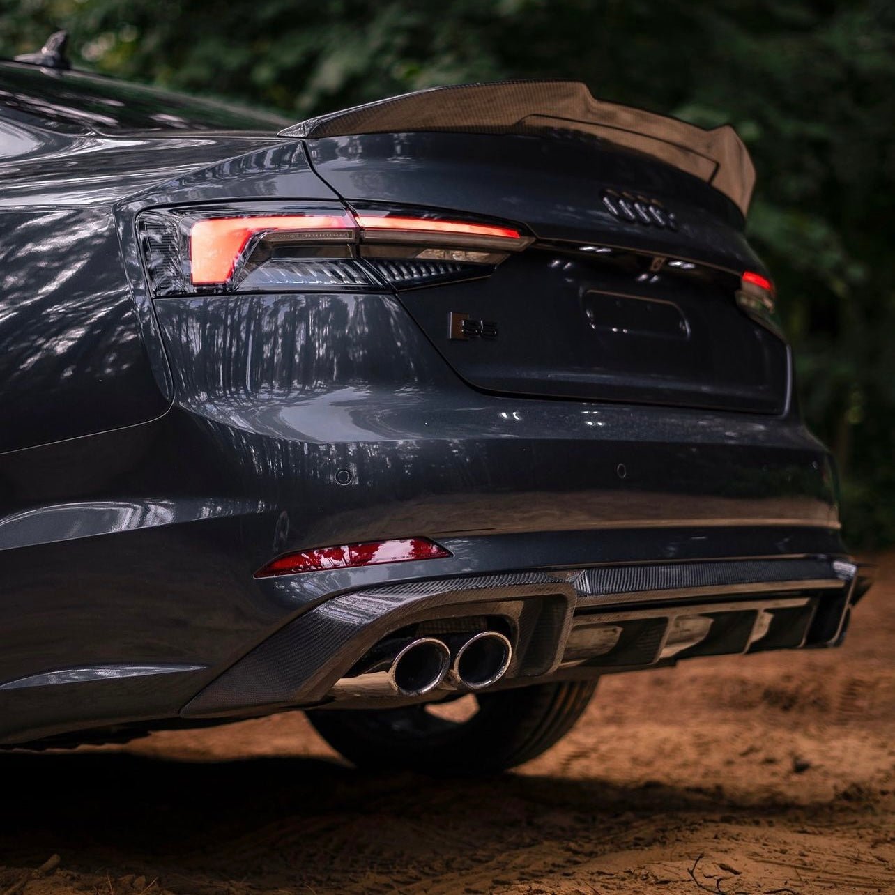 AUDI A5 (S - LINE)/S5 B9 CARBON FIBER REAR DIFFUSER (2017 - 2019) - AutoTailor