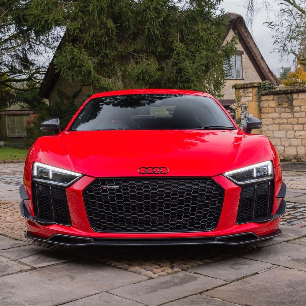 AUDI R8 V10 GEN 2 CARBON FIBER FRONT BUMPER CANARDS (2015 - 2019) - AutoTailor