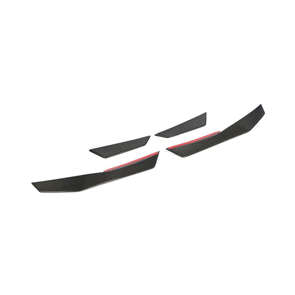 AUDI R8 V10 GEN 2 CARBON FIBER FRONT BUMPER CANARDS (2015 - 2019) - AutoTailor