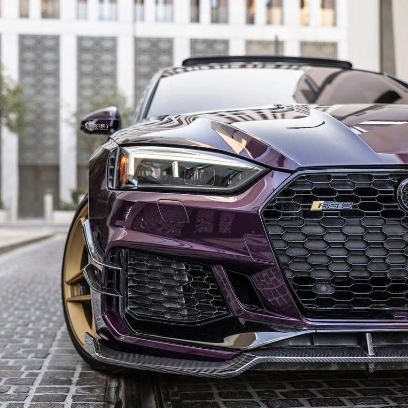 AUDI RS5 B9 CARBON FIBER FRONT BUMBPER CANARDS (2017 - 2019) - AutoTailor