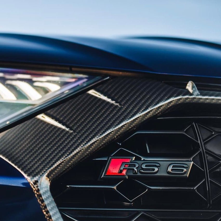 AUDI RS6 C8 AVANT PRE - PREG CARBON FIBER GRILLE SURROUND TRIM (2019 - 2021) - AutoTailor