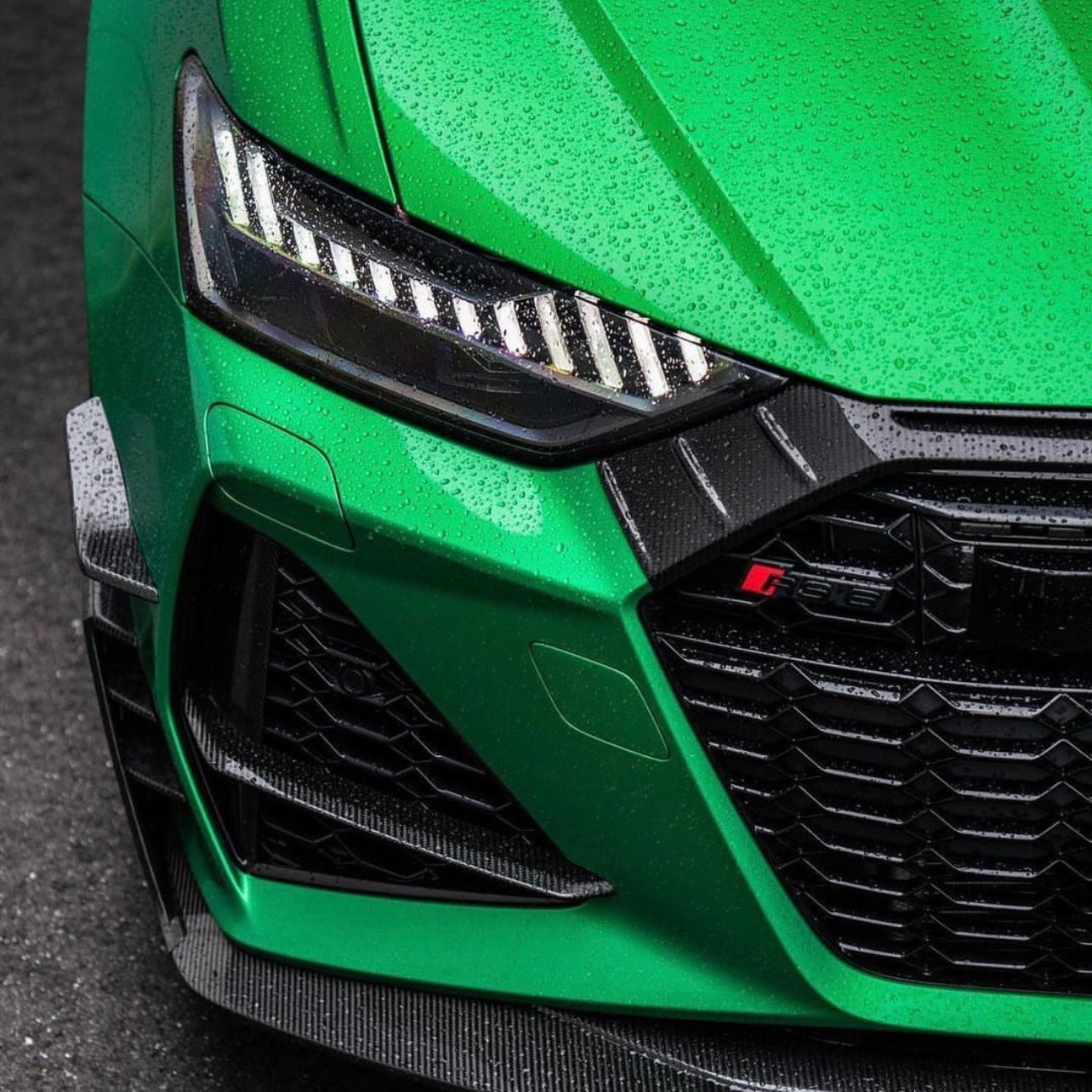 AUDI RS7 C8 PRE - PREG CARBON FIBER FRONT BUMPER CANARDS (2020 - 2022) - AutoTailor