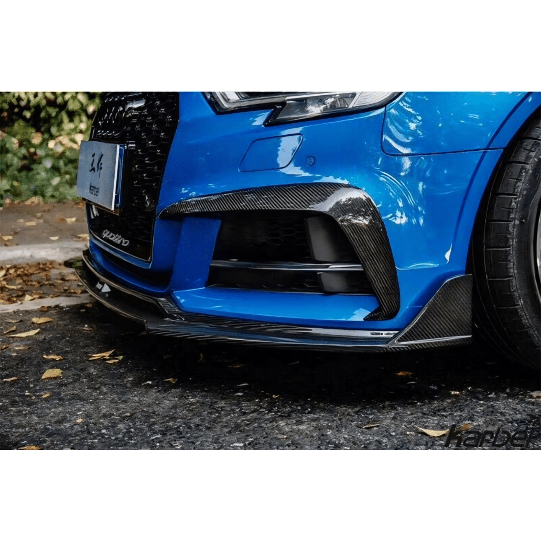 AUDI S3/A3 S - LINE 8V FL CARBON FIBRE FRONT BUMPER FOGLIGHT TRIM COVERS (2017 - 2020) - AutoTailor