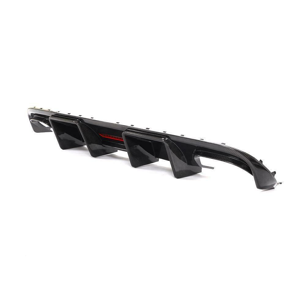 AUDI S4 B8 SALOON CARBON FIBRE REAR DIFFUSER WITH BRAKE LIGHT (2009 - 2012) - AutoTailor