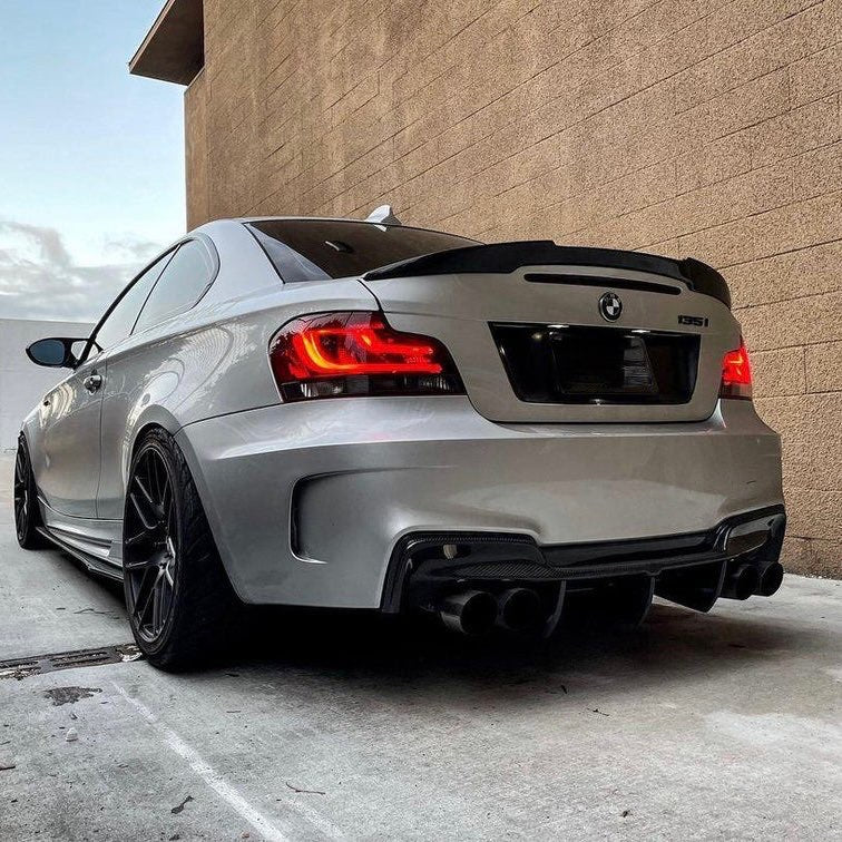 BMW 1 SERIES/1M E82 CARBON FIBER REAR SPOILER LIP (2007 - 2013) - AutoTailor