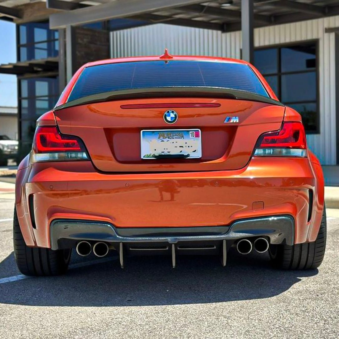 BMW 1 SERIES/1M E82 CARBON FIBER REAR SPOILER LIP (2007 - 2013) - AutoTailor
