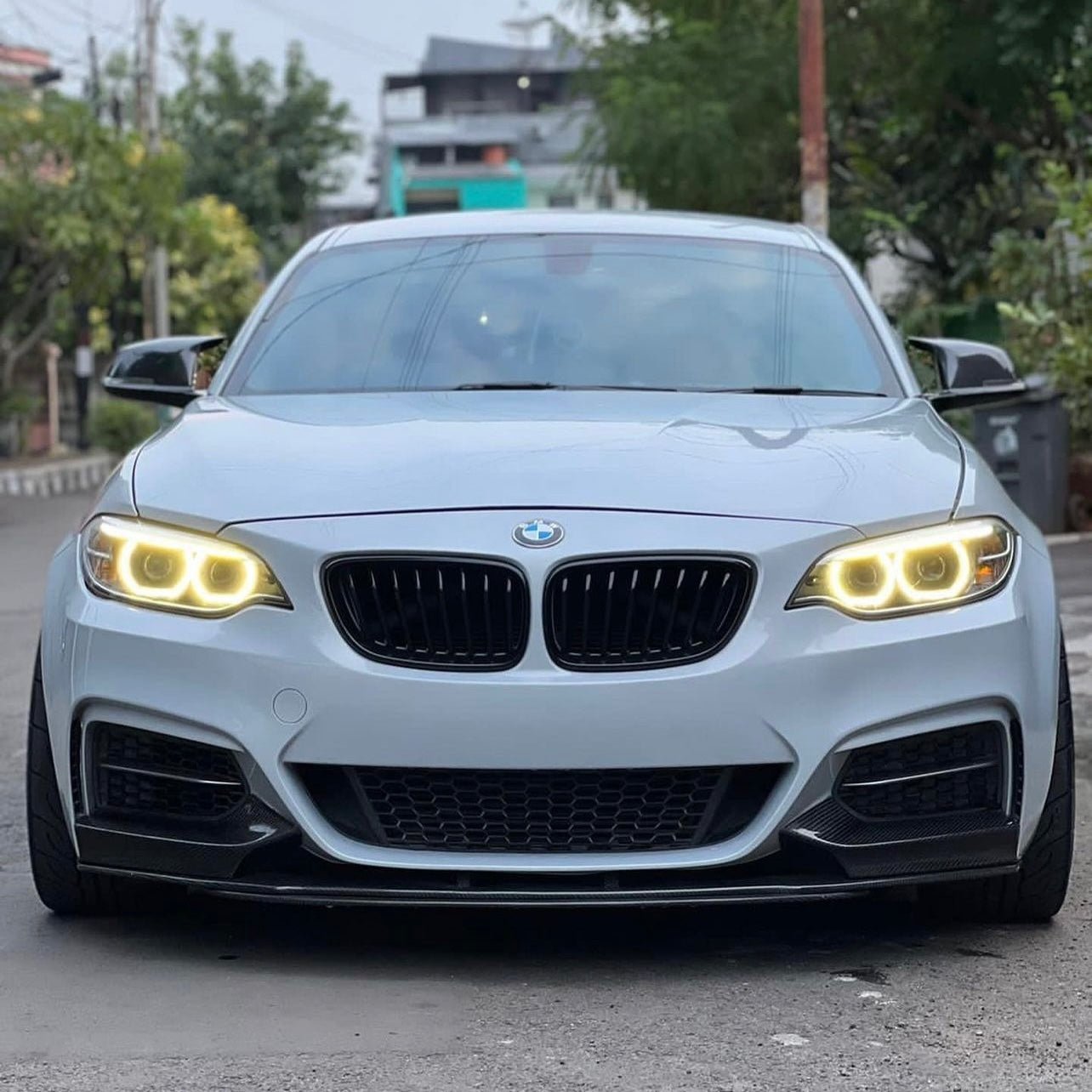 BMW 2 SERIES F22 F23 (M SPORT) CARBON FIBER FRONT SPLITTER (2014 - 2020) - AutoTailor