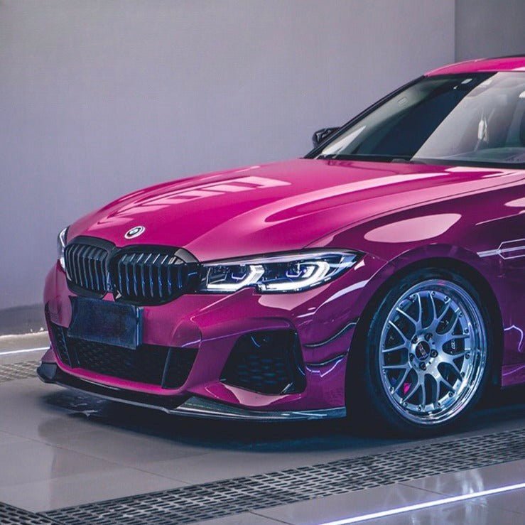 BMW 3 SERIES G20 G21 (M SPORT) CARBON FIBER FRONT SPLITTER (2019 - 2022) - AutoTailor