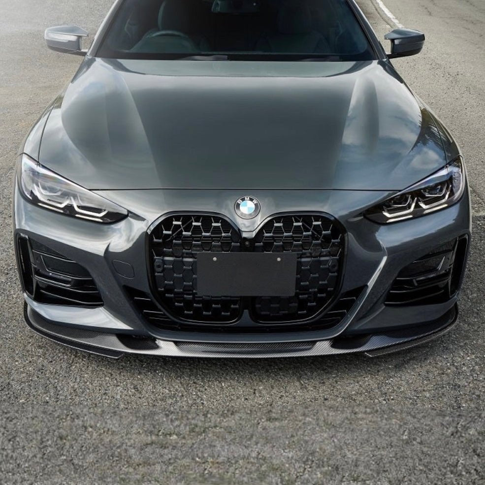BMW 4 SERIES G22/G23 (M SPORT) PRE - PREG CARBON FIBER FRONT SPLITTER (2020+) - AutoTailor