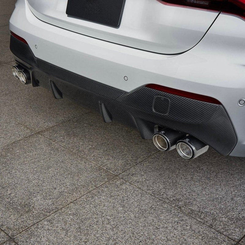 BMW 4 SERIES G22/G23 (M SPORT) PRE - PREG CARBON FIBER REAR DIFFUSER (2020+) - AutoTailor
