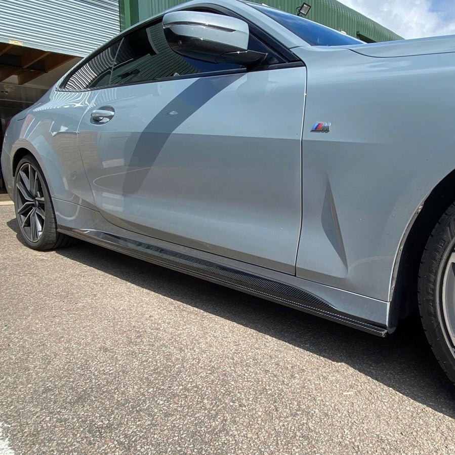 BMW 4 SERIES G22/G23 (M SPORT) PRE - PREG CARBON FIBER SIDE SKIRTS (2020+) - AutoTailor