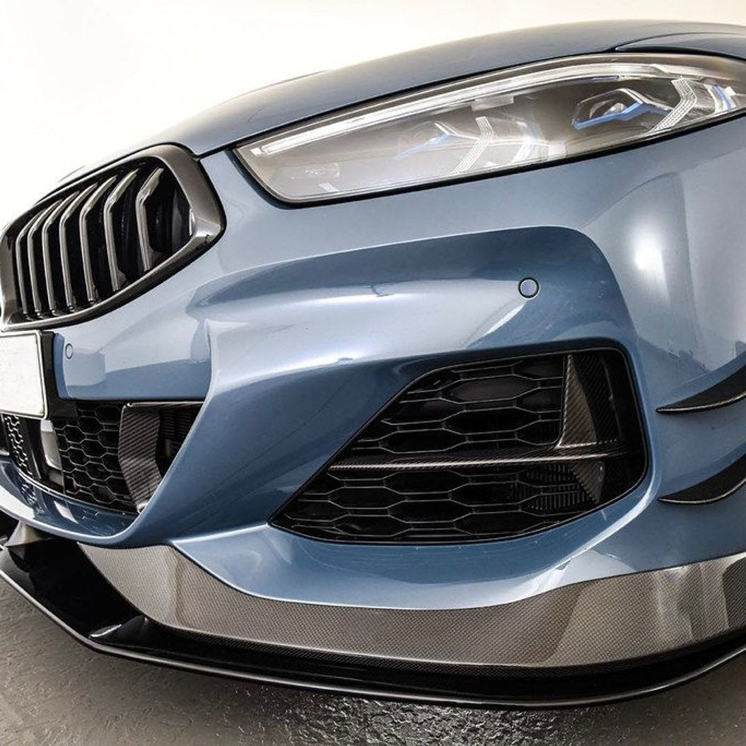 BMW 8 SERIES G14/G15/G16 (M SPORT) PRE - PREG CARBON FIBER FRONT BUMPER TRIMS (2018+) - AutoTailor