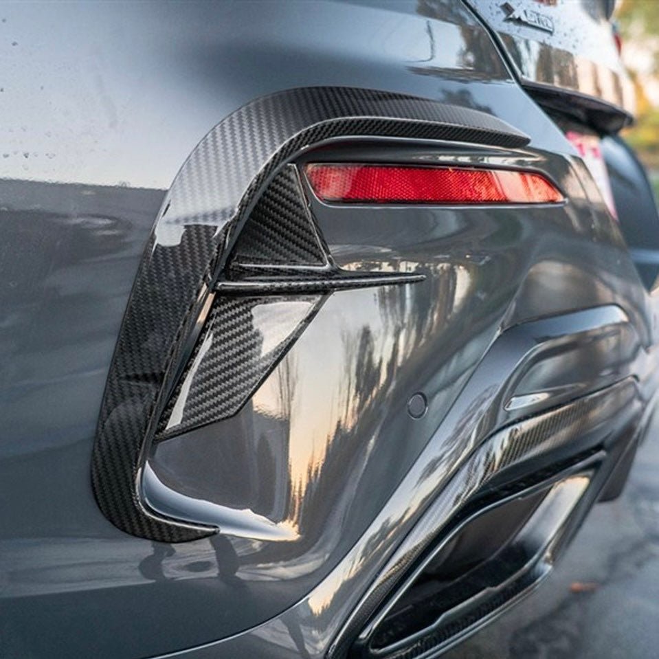 BMW 8 SERIES G14/G15/G16 (M SPORT) PRE - PREG CARBON FIBER REAR BUMPER TRIM (2018+) - AutoTailor