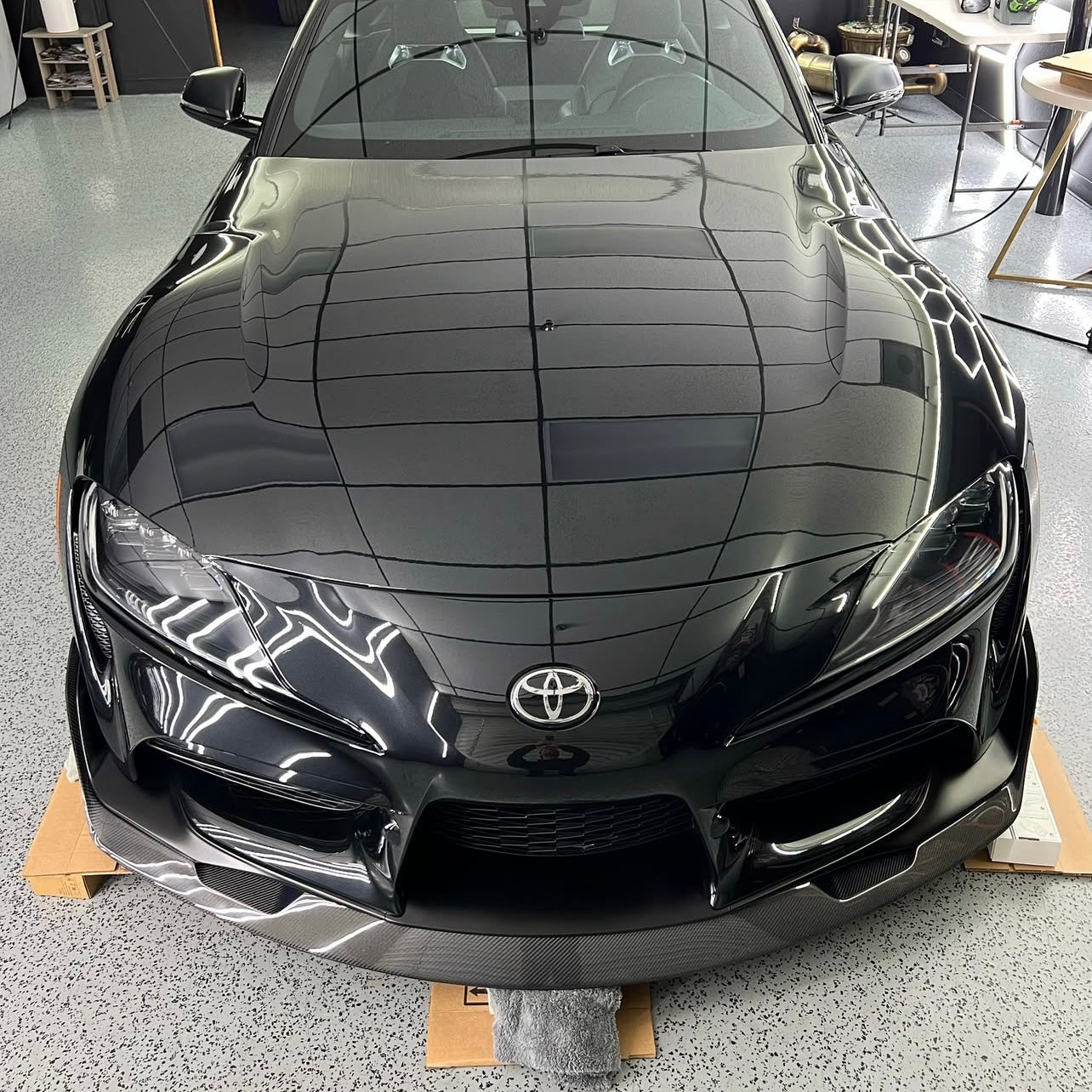 TOYOTA GR SUPRA A90 CARBON FIBRE AG STYLE FRONT SPLITTER (2019+)