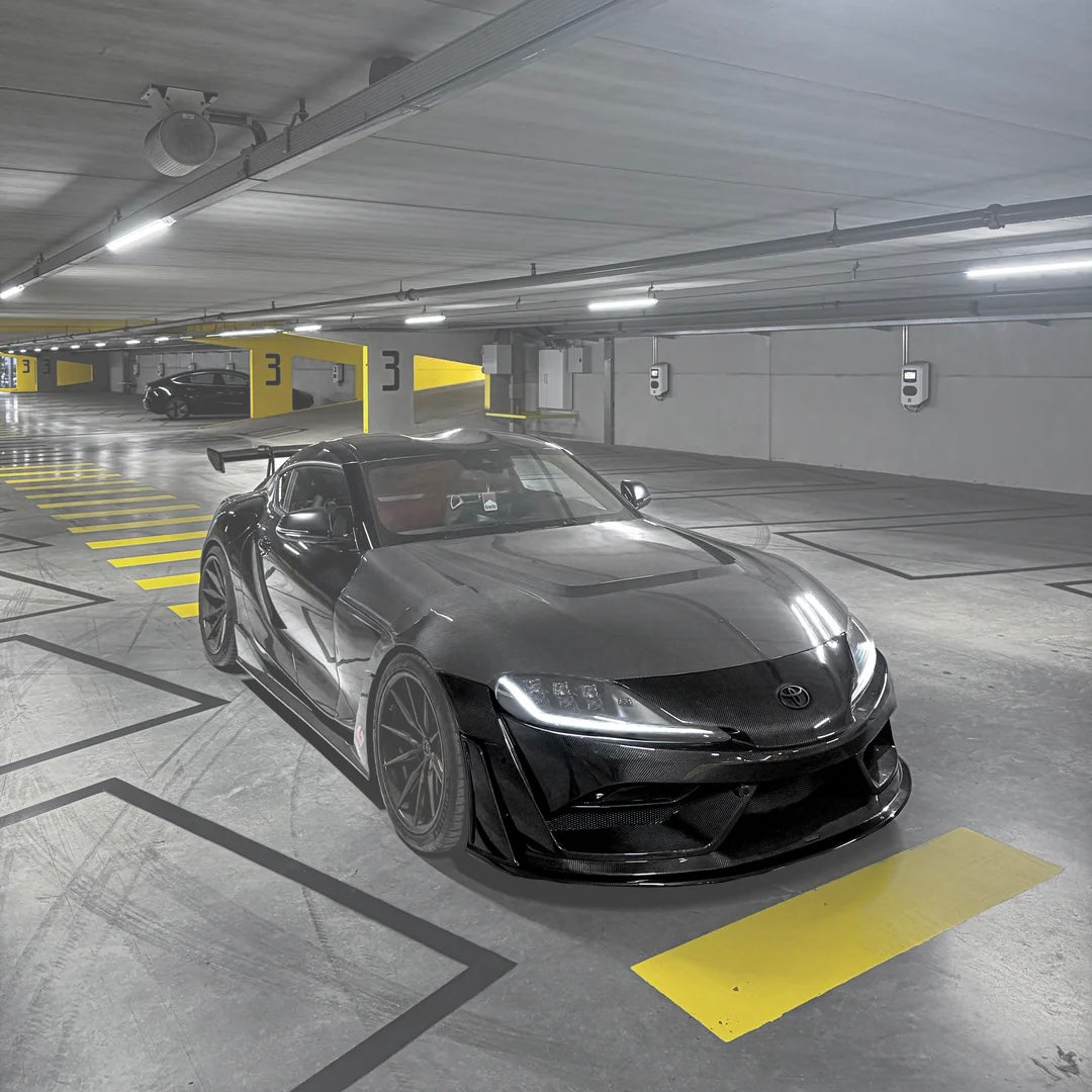 TOYOTA SUPRA FRONT BUMPER + FRONT LIP MK5.5 PRE-PREG CARBON FIBER