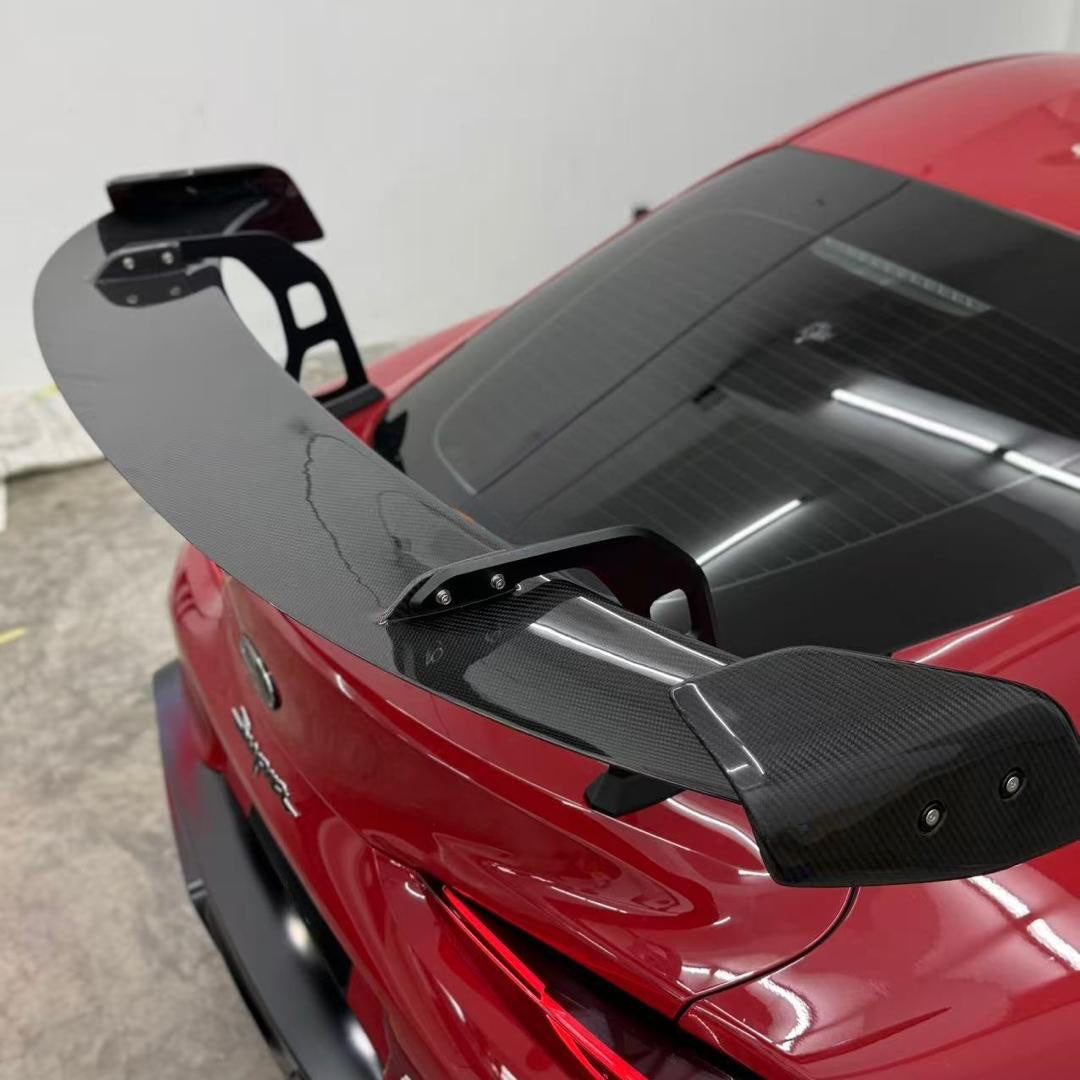 TOYOTA GR SUPRA A90 PRE-PREG CARBON FIBRE R2 SWAN NECK REAR WING (2019+)