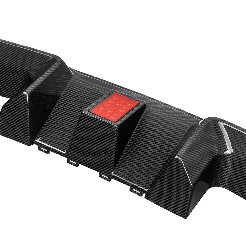 SOOQOO BMW M2 G87 PREPREG CARBON FIBRE REAR DIFFUSER WITH BRAKE LIGHT