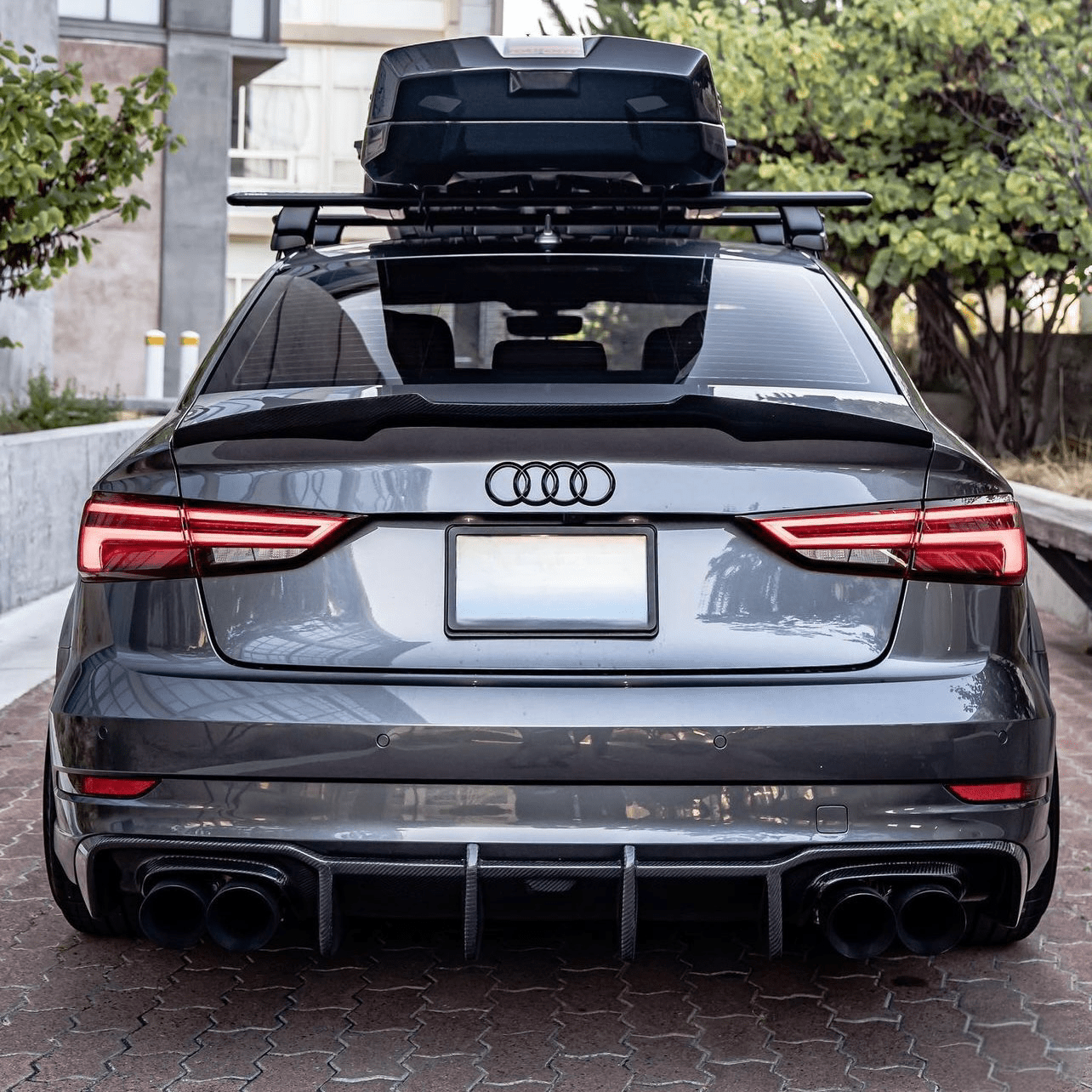 AUDI A3 (S - LINE)/S3 8V FL SALOON CARBON FIBER REAR DIFFUSER (2017 - 2020) - AutoTailor