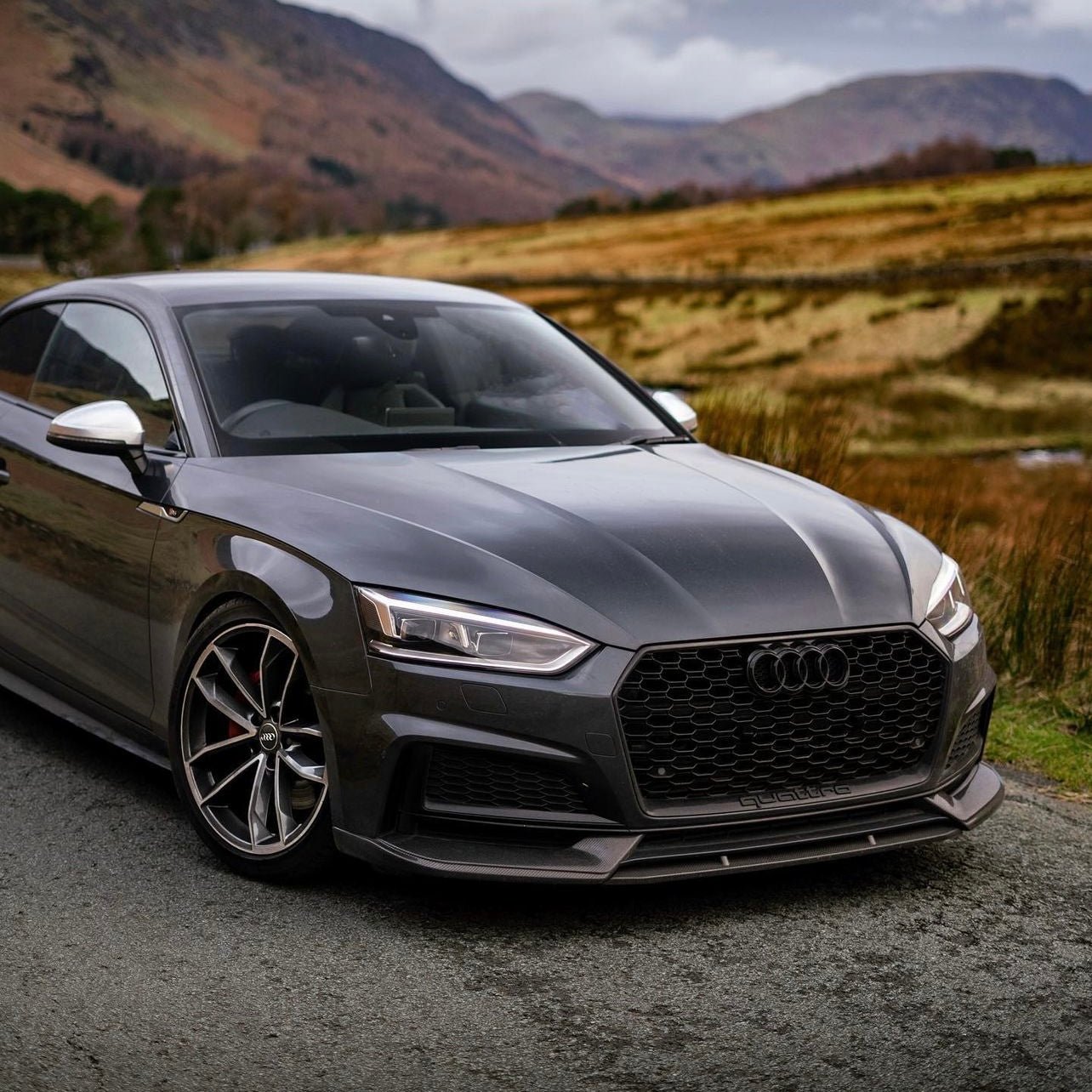 AUDI A5 (S - LINE)/S5 B9 CARBON FIBER FRONT SPLITTER (2017 - 2019) - AutoTailor