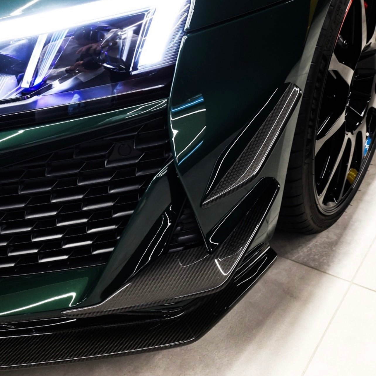 AUDI R8 V10 GEN 2 FL PRE - PREG CARBON FIBER GT STYLE FRONT CANARDS (2020 - 2023) - AutoTailor