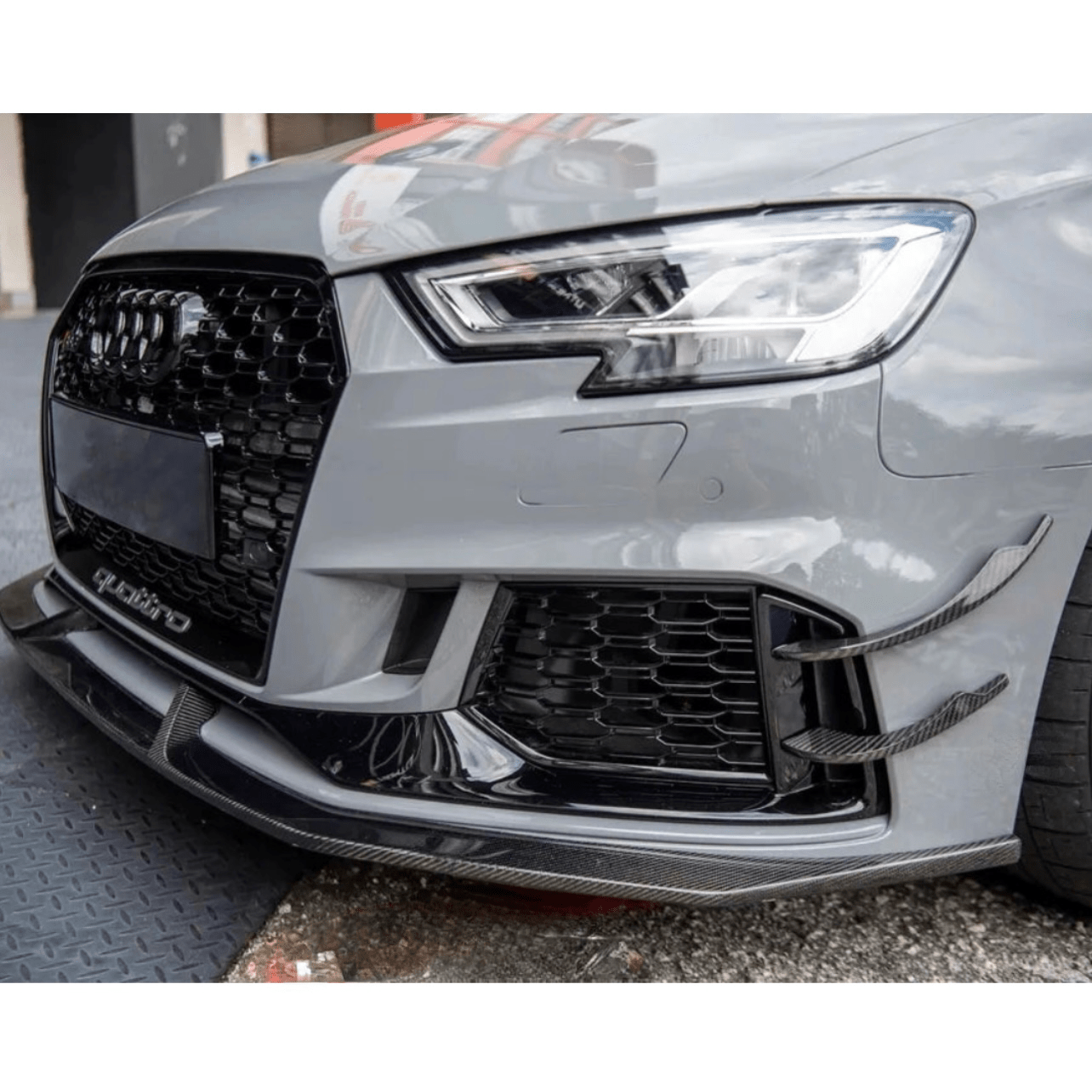 AUDI RS3 8V FL SALOON PRE PREG CARBON FIBER CANARDS (2017 - 2020) - AutoTailor