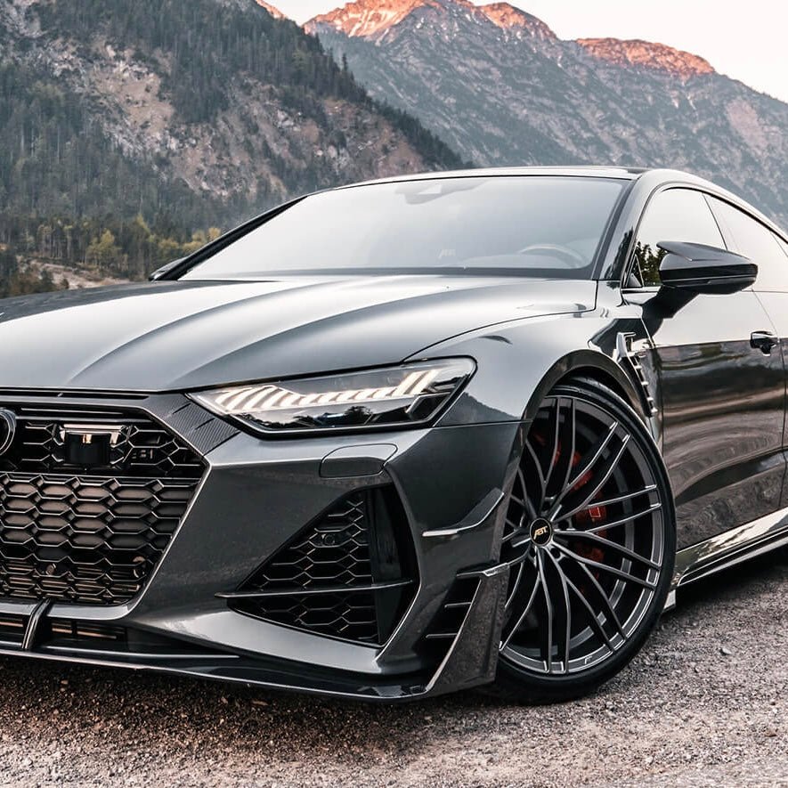 AUDI RS7 C8 PRE - PREG CARBON FIBER FRONT BUMPER CANARDS (2020 - 2022) - AutoTailor