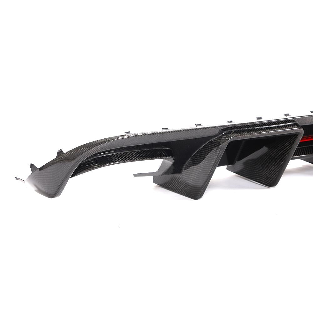 AUDI S4 B8 SALOON CARBON FIBRE REAR DIFFUSER WITH BRAKE LIGHT (2009 - 2012) - AutoTailor