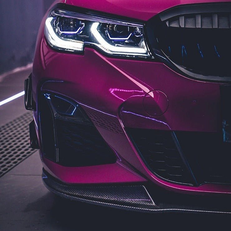 BMW 3 SERIES G20 G21 (M SPORT) CARBON FIBER FRONT SPLITTER (2019 - 2022) - AutoTailor