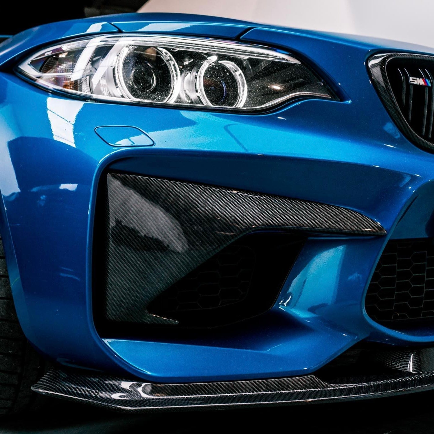 BMW M2/M2C F87 PRE - PREG CARBON FIBER FRONT BUMPER TRIM COVERS (2016 - 2021) - AutoTailor