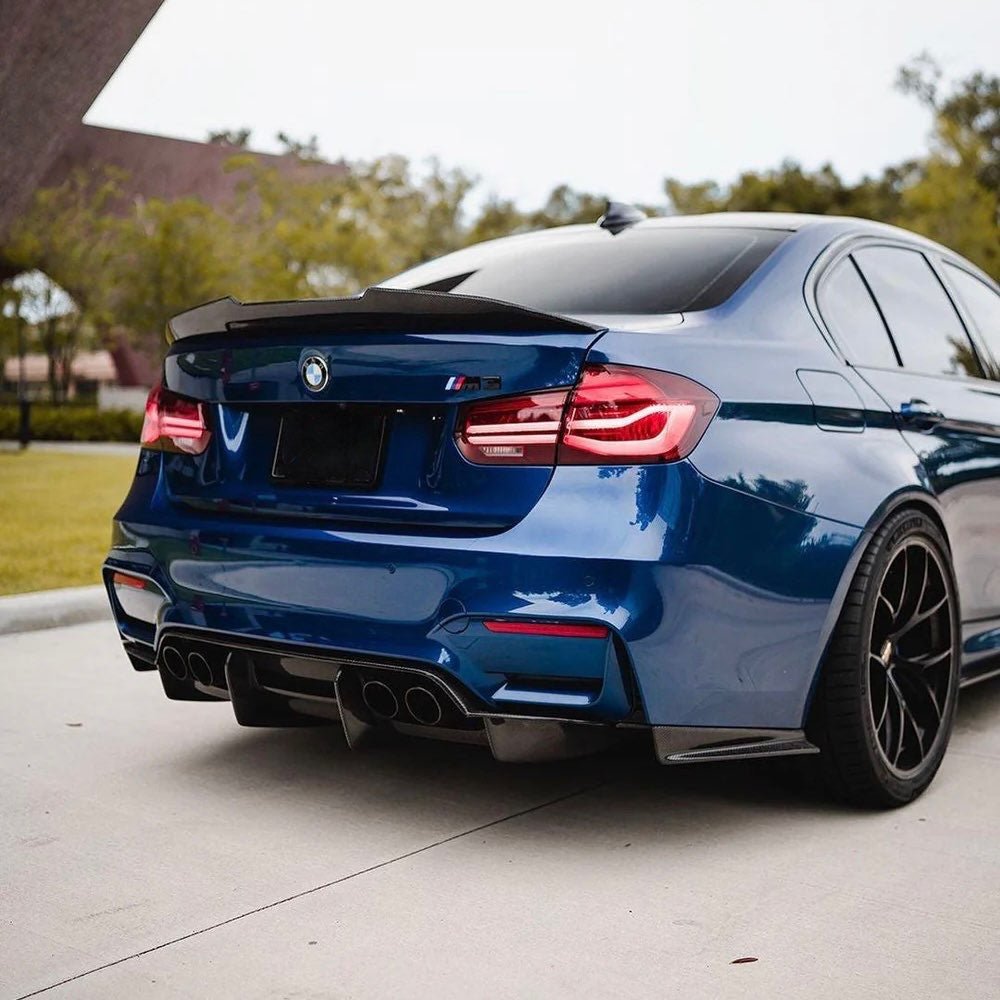 BMW M3 / 3 SERIES F80 F30 PRE - PREG CARBON FIBER HIGH KICK SPOILER LIP (2011 - 2019) - AutoTailor