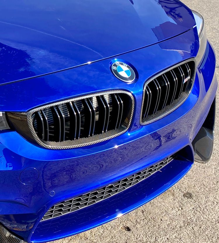 BMW M3 M4 F80/F82/F83 PRE - PREG CARBON FIBER FRONT GRILLE COVER (2014 - 2020) - AutoTailor