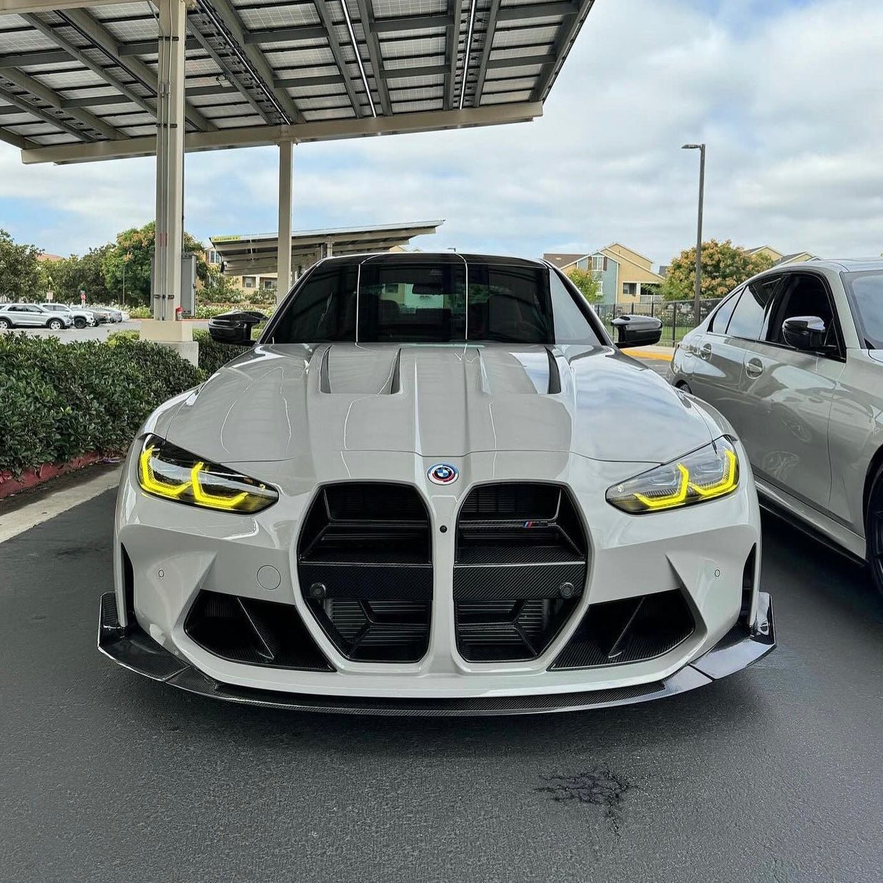 BMW M3 M4 G80/G81/G82/G83 PRE - PREG CARBON FIBER CSL FRONT SPLITTER (2021+) - AutoTailor
