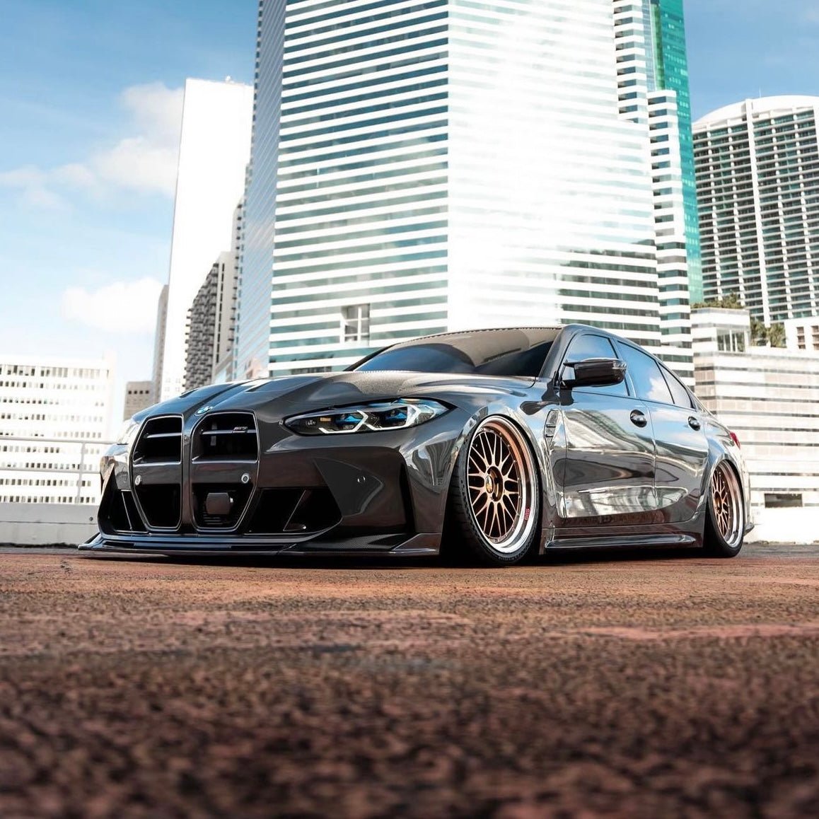 BMW M3 M4 G80/G81/G82/G83 PRE - PREG CARBON FIBER GT FRONT GRILLES (2021+) - AutoTailor