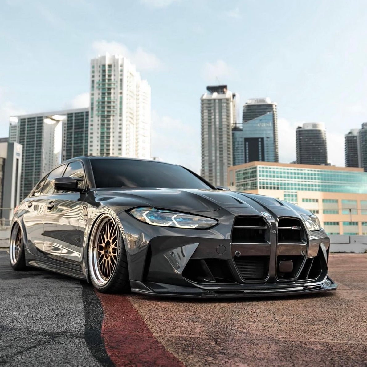 BMW M3 M4 G80/G81/G82/G83 PRE - PREG CARBON FIBER GT FRONT GRILLES (2021+) - AutoTailor
