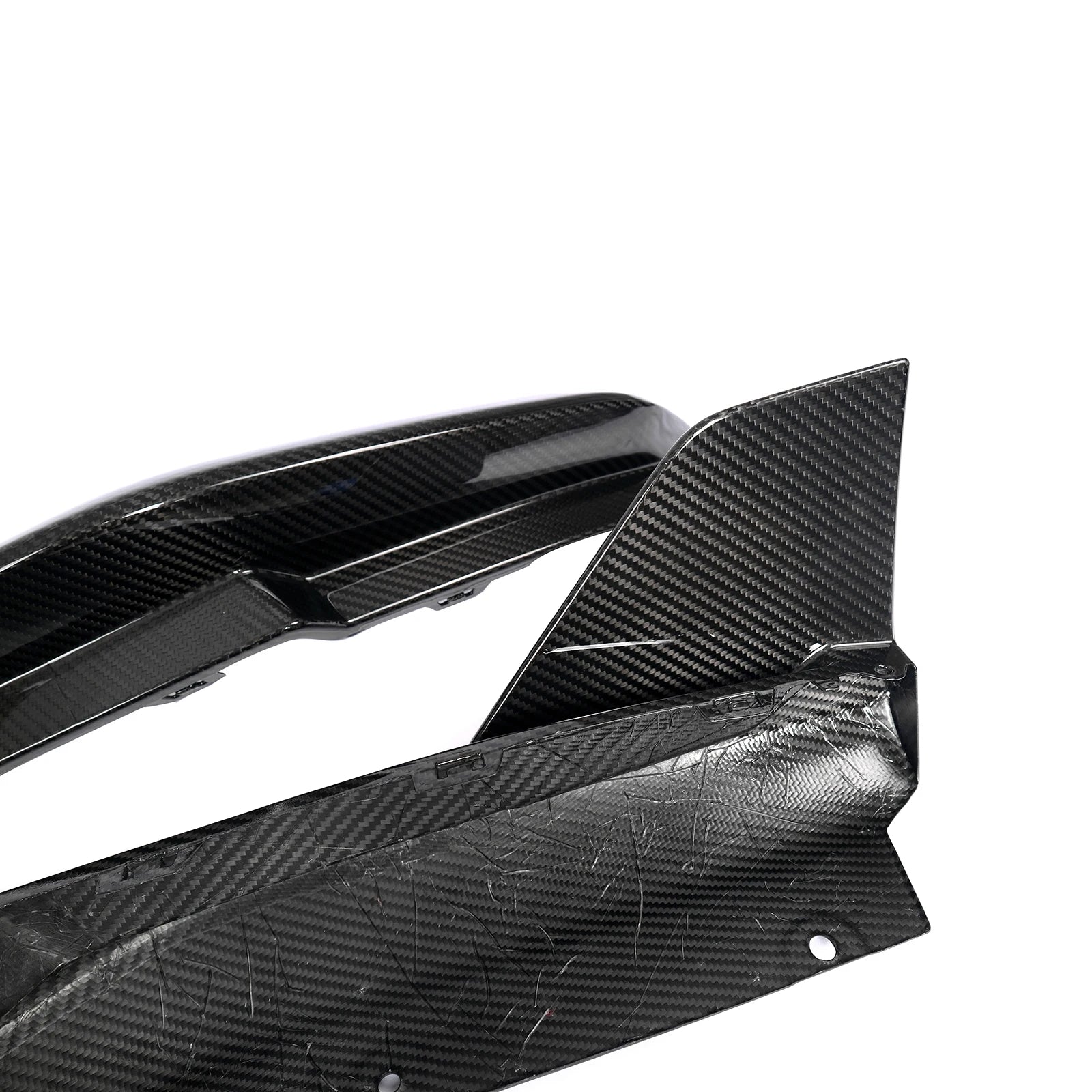 BMW M3 M4 G80/G81/G82/G83 PRE - PREG CARBON FIBER MP REAR SIDE SPLITTERS (2021+) - AutoTailor