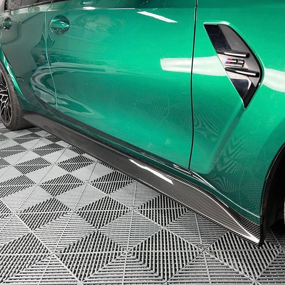 BMW M3 M4 G80/G82/G83 PRE - PREG CARBON FIBER SIDE SKIRTS (2021+) - AutoTailor